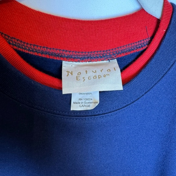Vintage Grandma Crewneck Navy/Red Sweatshirt Size Large “My Grandkids Are…” - Picture 6 of 9